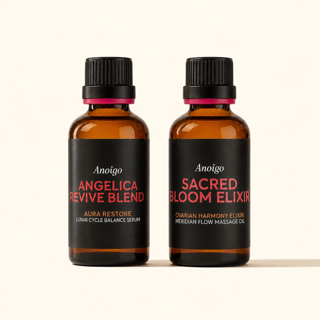 03 RESTORE & 04 BLOOM | ANOIGO Post-Period Recovery & Evening Relaxation Routine Oil