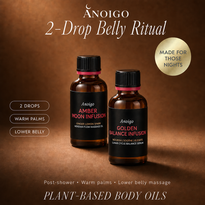 01 WARM + 02 CALM | Your Complete Period Night Ritual Duo | ANOIGO